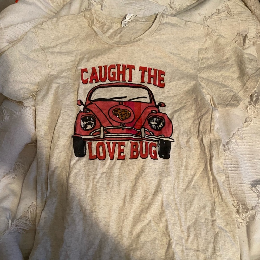 custom screen printed Valentine’s Day shirt